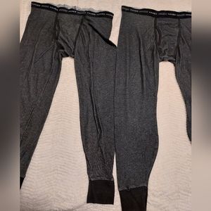 2 Hanes Thermal Waffle Knit Pants Bundle